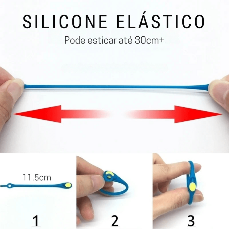 Cadarço de Silicone sem Amarração