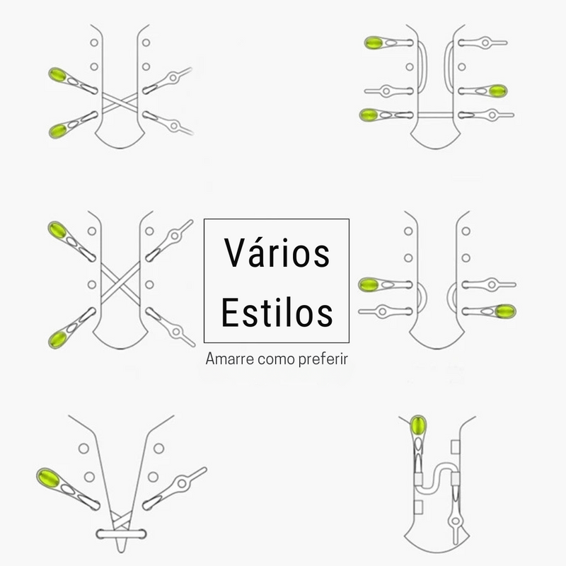 Cadarço de Silicone sem Amarração