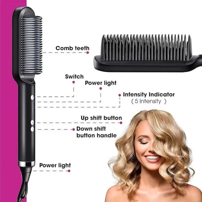 Escova para Cabelo Multifuncional - 5 em 1