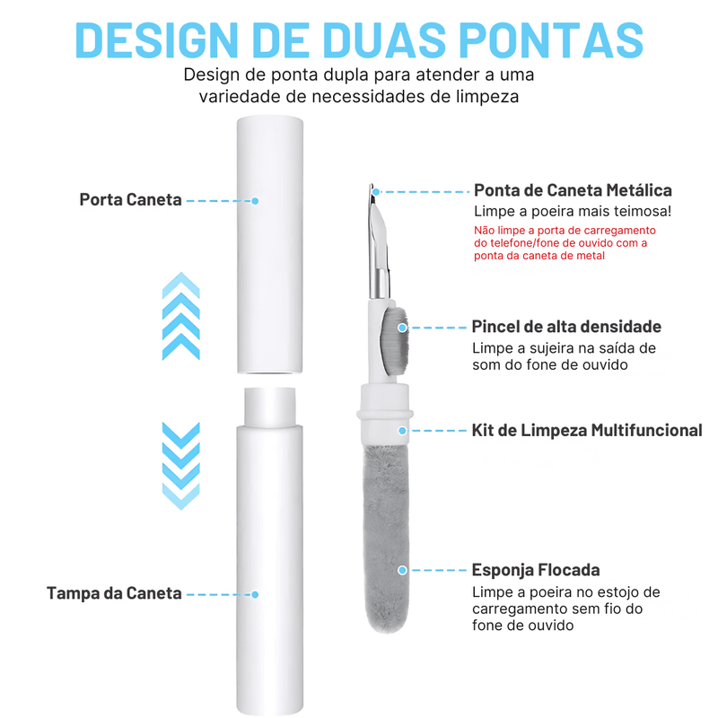 Limpador de Fones de Ouvido Bluetooth