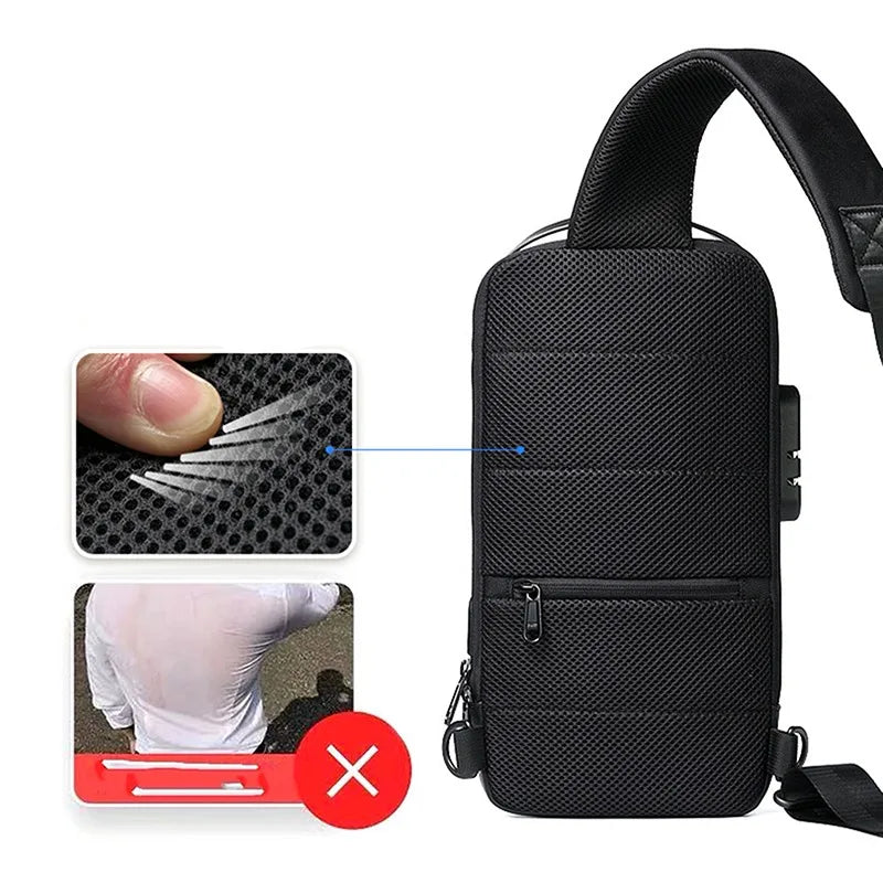 Bolsa Transversal Antifurto Multifuncional