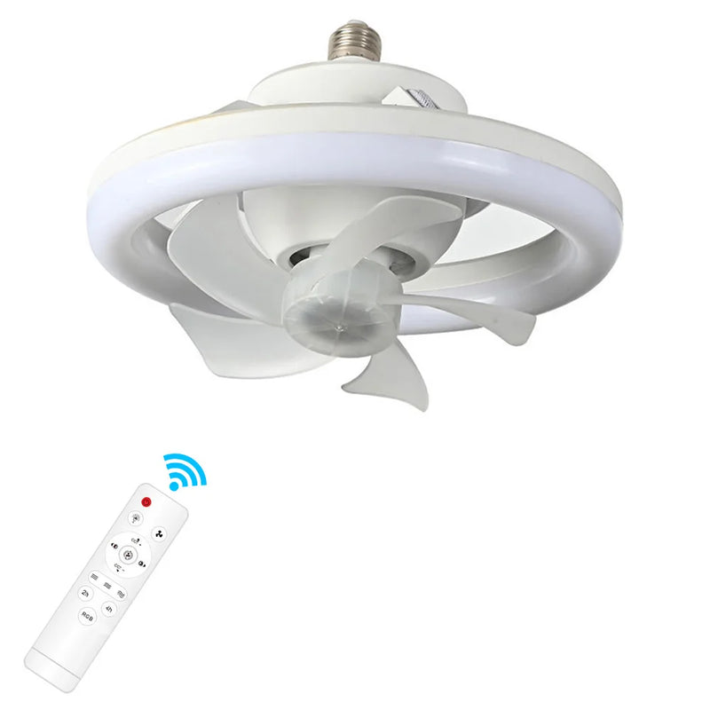 Lâmpada LED com mini Ventilador de Teto