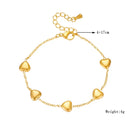 Pulseira de Corações Dourada