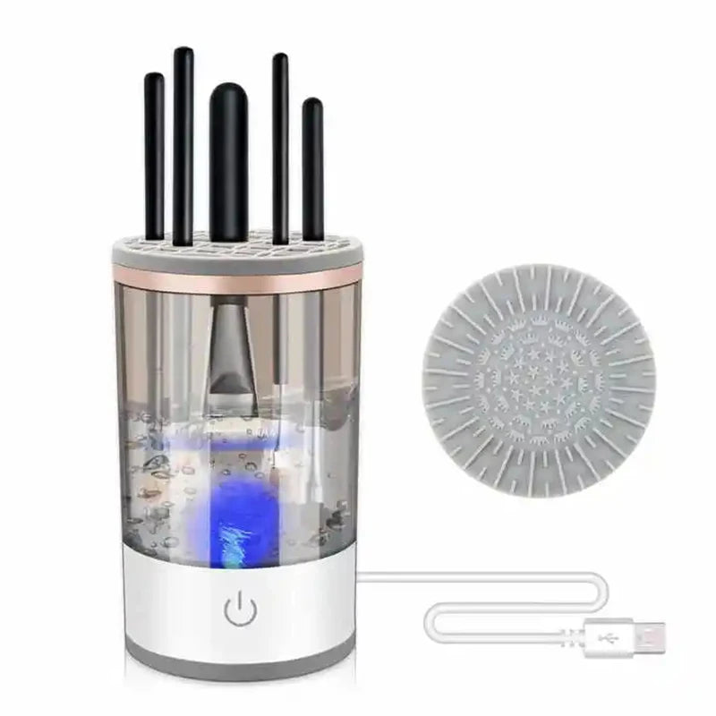 Limpador Automático de Pinceis de Maquiagem - 3 em 1